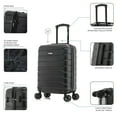 thumbnail image 4 of InUSA Trend 20" Hardside Lightweight Luggage with Spinner Wheels, Handle, and Trolley, Black, 4 of 12
