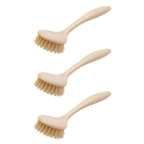 3X Kitchen Cleaning Brushes Long Handle Wash Pot Dish Washing Brush Can be Hanging Sink Stove Cleaning Brush