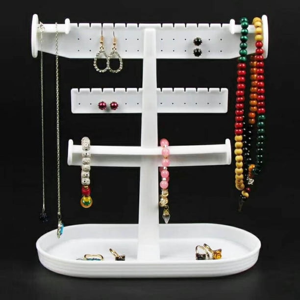 Soporte de joyería Yinane clásico para colgar pendientes de exhibición blanco