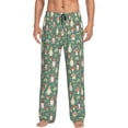thumbnail image 2 of Picia Mushrooms Gnome Mens Soft Woven Cotton Elastic Waistband Sleep Pajama Pant Lounge Sleep Pant With Pockets And Drawstring-X-Large, 2 of 9