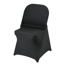KFFKFF Stretch Spandex Folding Chair Covers, Universal Fit, Washable Slipcovers for Weddings, Events, Banquets, Parties, and Dining (30PCS Black)