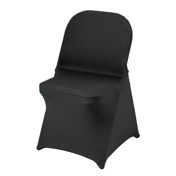 KFFKFF 30pcs Set Folding Stretch Spandex Chair Black Covers for Wedding Party Restaurant