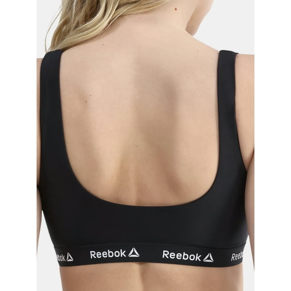 Reebok Women's Logo Bralette Swim Top with UPF 50+, Sizes XS-XXL