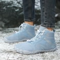 thumbnail image 2 of Womens Barefoot Wide Toe Snow Boots 2025 Winter Waterproof Non Slip Fleece Lined Zero Drop Hiking Fashion Sneakers Mid Calf Walking Combat Ankle Booties, 2 of 6