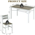 thumbnail image 2 of 4-Person Rustic Kitchen Dining Table Set, Wooden Table and Chair Set, Rustic Gray, 2 of 7
