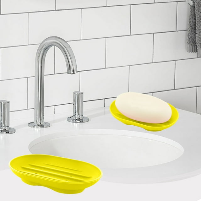 Boîte à Savon Antidérapante Colorée avec Trou pour Salle de Bain