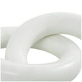 thumbnail image 4 of CosmoLiving by Cosmopolitan White Marble Chain Handmade Geometric 2 Link Decorative Sculpture, 7" x 5" x 2", 4 of 12