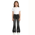 thumbnail image 2 of Miaoju Girls Flare Jeans Elastic Waistband Bell Bottom Denim Pants with Pockets, Casual Jeans for Girls, 2 of 5