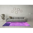 thumbnail image 3 of Ahgly Company Indoor Square Abstract Purple Modern Area Rugs, 5' Square, 3 of 4
