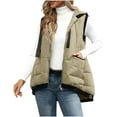 thumbnail image 2 of RQYYD Womens Hooded Puffer Vest Lightweight Zip Up Sleeveless Jackets Padded Gilet With Pockets, 2 of 6