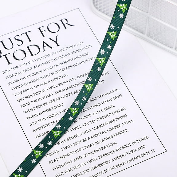 Christmas Ribbon 100 Yards Classic Holiday Ribbons Set,1cm for Crafts Bows Traditional Xmas Decorations