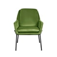 thumbnail image 1 of Butaca Robin Verde Mobica de diseño elegante tapizado en terciopelo suave y base metálica resistente, ideal para sala, comedor o areas de descanso, 1 of 5