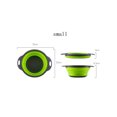 thumbnail image 3 of Collapsible Colander Filter Set 2 Pieces Of Sturdy Perforated Plastic Base Food Grade Round, Space-Saving Silicone Kitchen Foldable Food Filter (Large + Small), 3 of 5