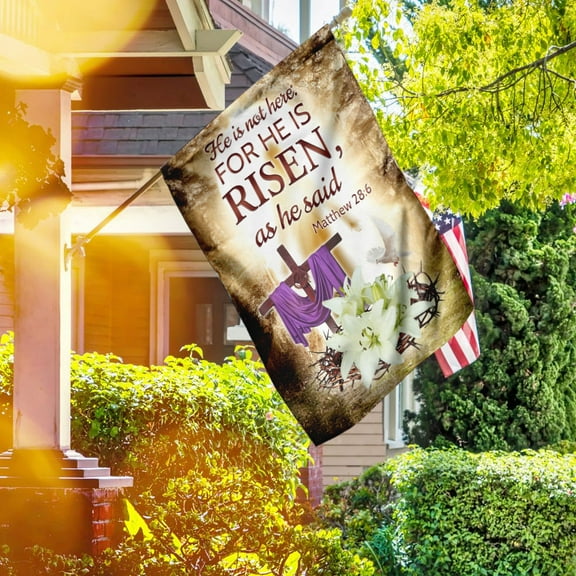 For He Is Risen As He Said Easter Flag - Garden Flag (11.5" x 17.5")