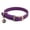 Purple, variant on Durable Real Leather Cat Collar with Bell & Safety Elastic Adjustable Kitten Collar Soft Lightweight Buckle for Small Pets(Purple,Size S)