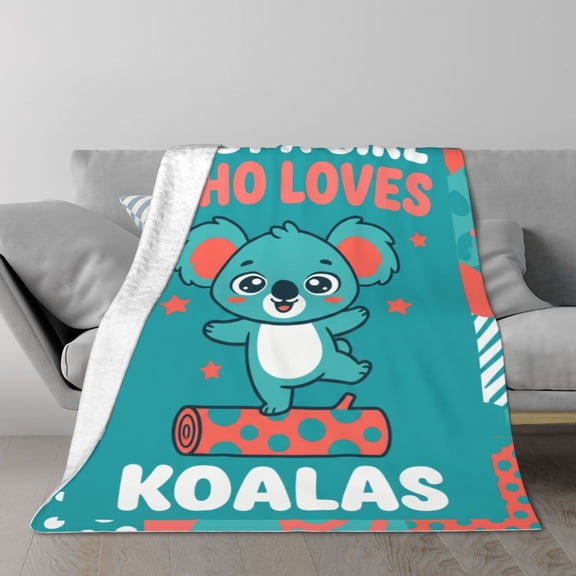 Koala Blanket Gifts Koala Stuffed Animal Lover Soft Flannel Throw, Cute Animal Gifts For All, Cozy Plush Blanket For Couch Bed Sofa 50x40