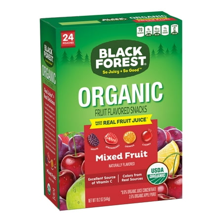 Mix 250ct Bag Black Forest Organic Fruity Bites Fruit Snacks, Mixed Fruit, 0.8 Ounce Bag, Pack of 24 ()
