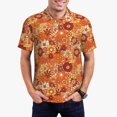 thumbnail image 5 of Yiaed Hippie FlowerPrint Men's Short Sleeve Polo Shirt,Golf Polo for Men Three-Button Golf Shirt Athletic Casual Collared T-Shirt- 3X-Large, 5 of 7
