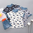 thumbnail image 6 of Bullpiano Toddler Boys Casual Outfits Set Short Sleeve Dinosaur T-Shirts Tops Blouse+Shorts 3M-4T, 6 of 6