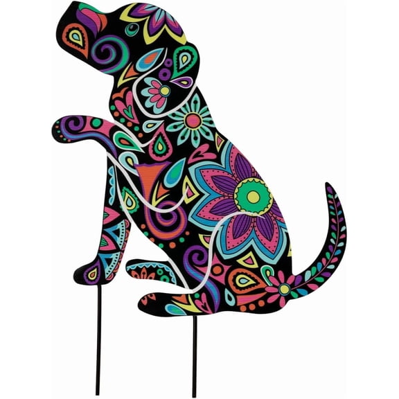 Forever Love Silhouette Garden Stake Durable Iron Pet Memorial Yard Outdoor Decor for Lawn Planters Walkways