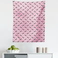thumbnail image 1 of Bears Tapestry, Smiling Panda Face Cartoon Style of Drawing Repetitive Design Art, Fabric Wall Hanging Decor for Bedroom Living Room Dorm, 5 Sizes, Baby Pink White and Dark Grey, by Ambesonne, 1 of 1