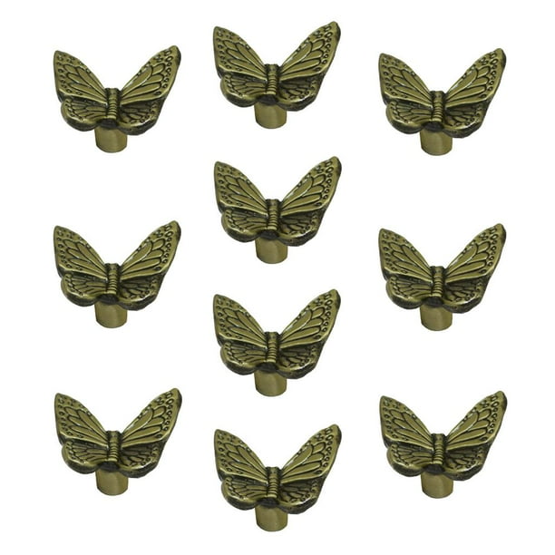 Manijas de Muebles Mariposa DIY, Manija de pequeña sala, Manija de Cajón, Perilla de Muebles - verde