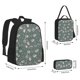 thumbnail image 2 of Easygdp Hedgehogs and Flowers Mochila para Niños y Niñas con Set de Caja de Almuerzo y Estuche para Lápices 3 en 1, Mochila Escolar Estampada para Adolescentes, 2 of 7