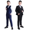 thumbnail image 7 of FLMEI Kids Suit for Boys，Kids 5 PCS Set Fleece Tuxedo Suits for Boys,Youth Boy Formal Tuxedo Suits No Tail Wedding Christening Baptism Outfits for 5-16T, 7 of 7