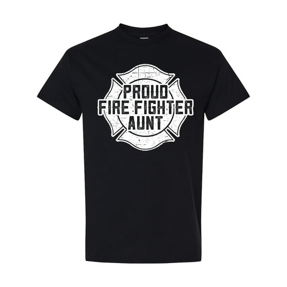 Inktastic Proud Firefighter Aunt Wht T-Shirt