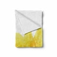 thumbnail image 2 of Yellow Flower Soft Flannel Fleece Throw Blanket, Little Ladybug on Gerbera Wet Petals Water Drops Fresh Garden, Cozy Plush for Indoor and Outdoor Use, 70" x 90", Yellow Vermilion, by Ambesonne, 2 of 6