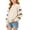 Beige, variant on fnnxnal Girls Crewneck Pullover Sweatshirt with Bow Detail - Oversized, Orange,Size 4-5T