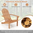 thumbnail image 6 of Gymax 2PCS Adirondack Chair Acacia Wood Fire Pit Chair w/ Backrest & Armrests Campfire Chair Outdoor Lawn Chair for Patio, 6 of 10