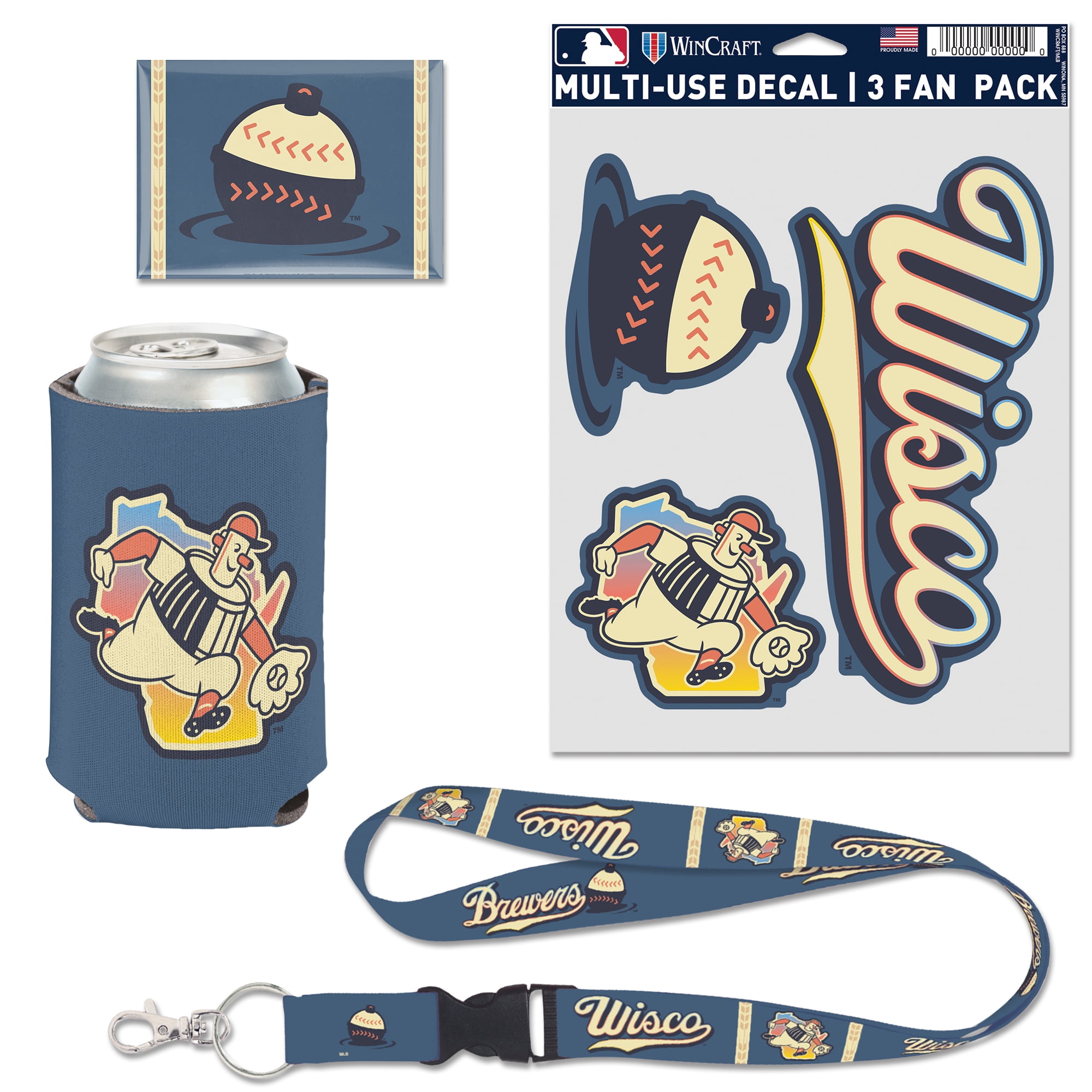 WinCraft Milwaukee Brewers 2026 City Connect 4-Piece Fan Pack