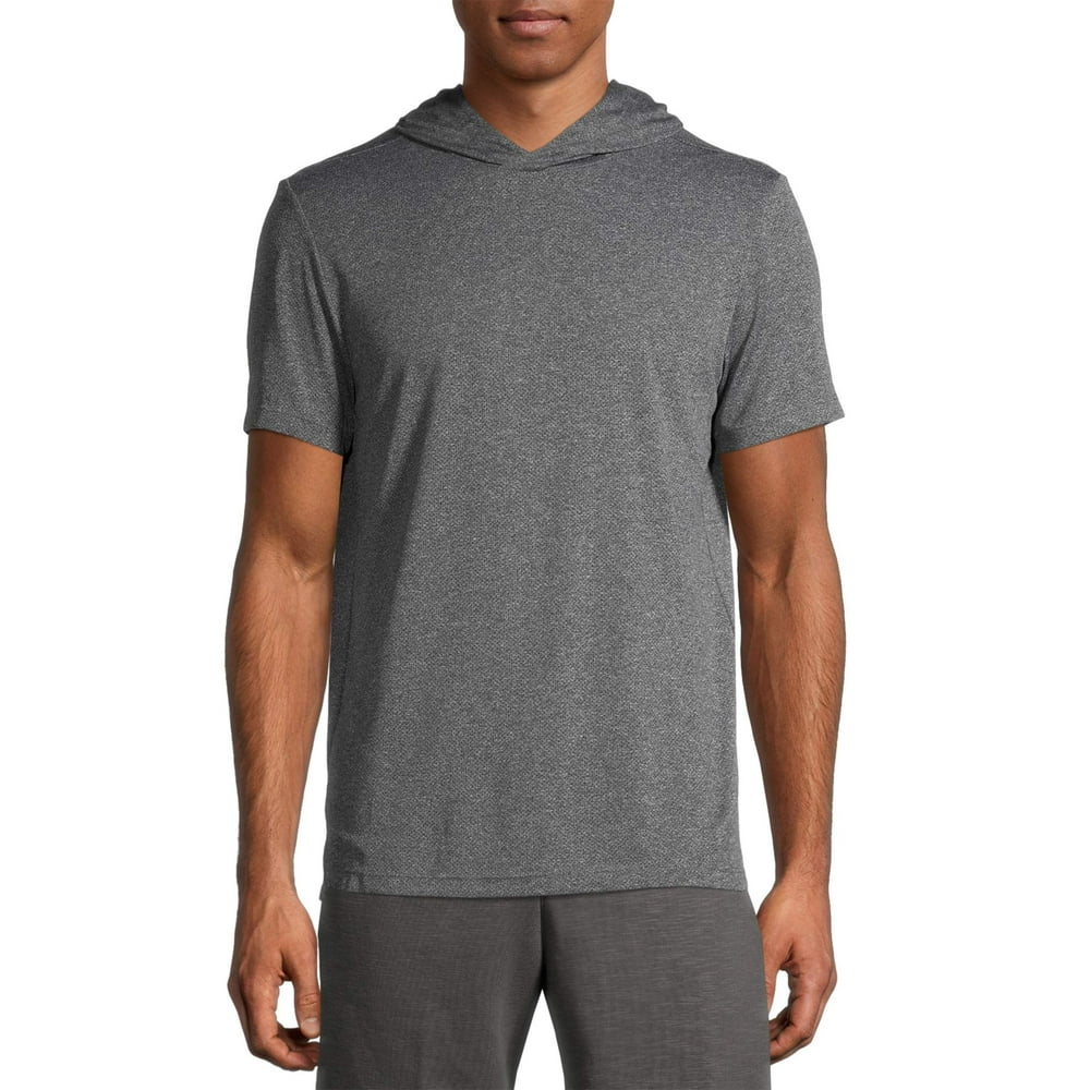 Apana Apana Men's Short Sleeve Heather Mesh Hoodie