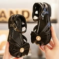 thumbnail image 6 of NOKIO Girls' Closed Toe Mary Janes Kids Boho Sandals Kids Summer Sandals Girls' T-Strap Sandals Children Shoes Flat Sandals Hollow Beach Shoes Fashion Soft Sole Girls Boys Casual Sandals, 6 of 7