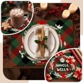 thumbnail image 6 of Christmas Plaid Placemats ,Merry Christmas Buffalo Plaid Fabric Table Mats, Farmhouse Heat Resistant Dining Table Place Mats for Holiday Xmas Party, 6 of 6