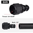 thumbnail image 2 of GHSDFBB 8AN Straight Push Lock Hose Fitting End Black 4PCS, 2 of 6