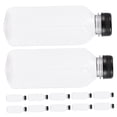 thumbnail image 3 of OUNONA 12Pcs Plastic Juice Bottles Black Suitable for Juices Daily Use Containers, 3 of 8