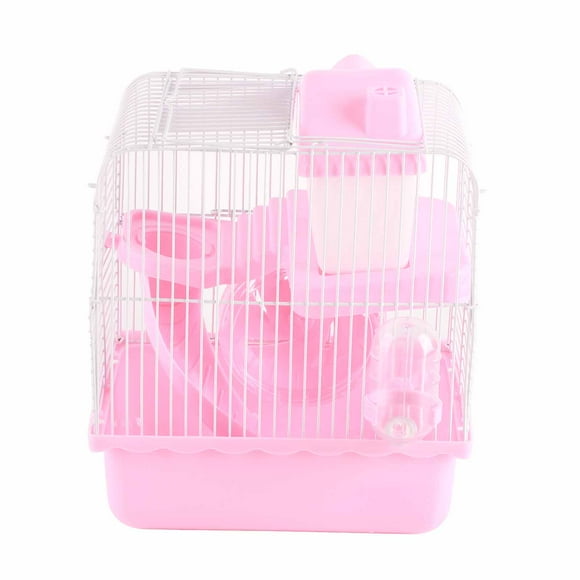 2 Tier Hamster Cage Hamster Small Animal Cage Hamster Home with Removable Design Wire Mesh Grids for Hamsters Guinea Pigs Rabbits