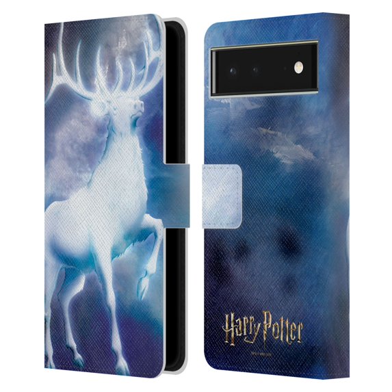 Head Case Designs Officially Licensed Harry Potter Prisoner Of Azkaban II Stag Patronus Leather Book Wallet Case Cover Compatible with Google Pixel 6