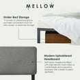 thumbnail image 3 of Mellow KERA Metal and Wood Platform Bed Frame with Angled Headboard, King, Black, 3 of 11