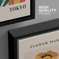 thumbnail image 4 of PixonSign Framed Canvas Print Wall Art Set Colorful Flower Market Exhibition Prints Nature Wilderness Illustrations Modern Art Decorative Floral Botanical Minimal Calm for Bedroom - 16"x24"x3 Black, 4 of 5