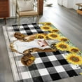 thumbnail image 3 of Area Rugs for Living Room 4x6 Ft, Farmhouse Cow Non Slip Area Rugs for Kitchen Bedroom Entryway, Vintage Country Sunflower Black Buffalo Plaid Washable Carpet Runner Rug Floor Mats for Bedroom, 3 of 9