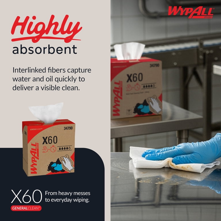 WypAll GeneralClean X60 Cloths Multi-Task Cleaning Wipes (34790