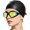Black, variant on Swim Hat And Goggles – High Clarity Anti Fog Eyewear, Large Frame Silicone Construction, Comfortable Swimming Glasses For