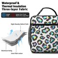 thumbnail image 4 of Blue Leopard Print Pattern Insulated Lunch Bag Teens,Lunch Box for Men Women for Work,Picnic or Travel,10.2x9.5x4.3 Inches,8 Can Capacity, 4 of 6