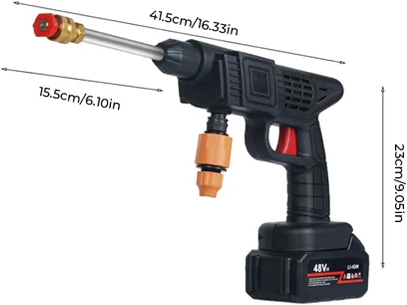 Cordless Portable High Pressure Spray Water Gun, Pistola para Lavar Carros a Presion, Power Washer Gun, 6-in-1 Nozzle High Pressure Washer Gun, Handheld Pressure Washer for Car,Home,Garden (Set A)