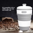 thumbnail image 2 of 500ml Silicone Collapsible Coffee Cup Portable Teacup Water Cups Mug for Indoor Outdoor Grey, 2 of 5