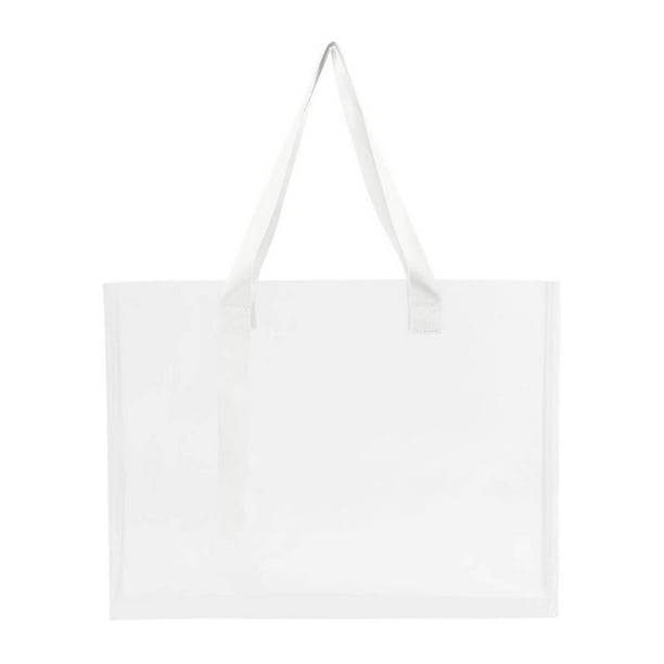 Bolsa de PVC transparente con fuelle -Maxina gris 47 x 34.5 x 9