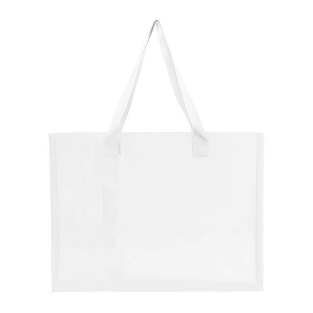 Bolsa de PVC transparente con fuelle -Maxina gris 47 x 34.5 x 9